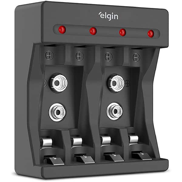 Carregador para pilha recarregável, compatível com pilhas AA/AAA, 46RSCUSB00NP, Elgin - BT 1 UN
