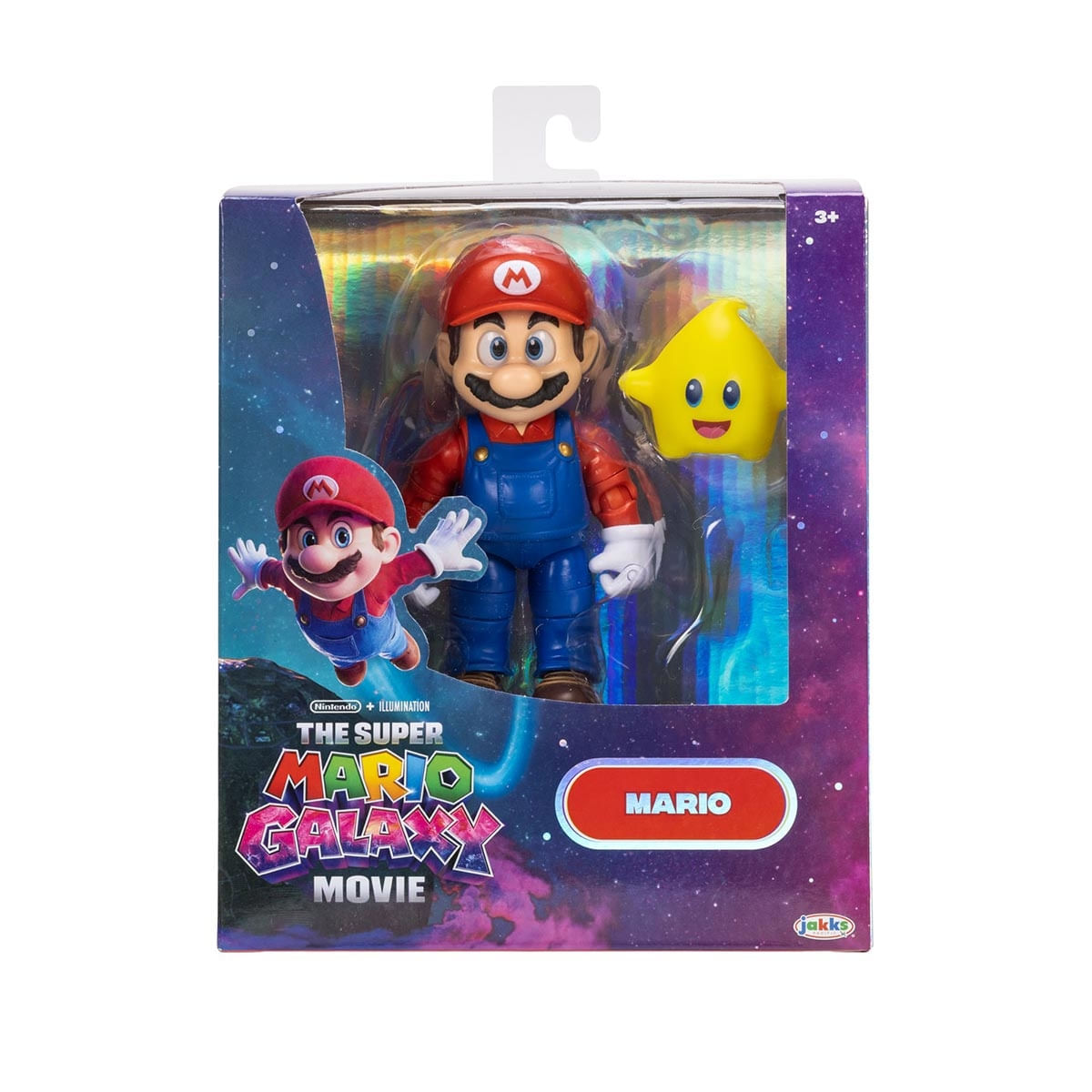 Boneco Mario de 12cm com Estrela - Super Mario Galaxy Filme
