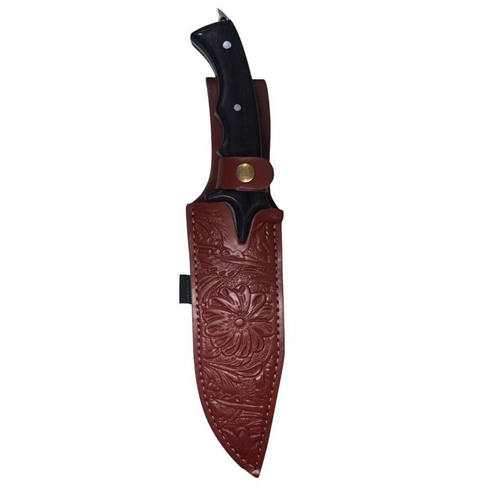 Foto 2 de Faca Tática Bowie Luatek A284 Bainha Estilo Couro Camping