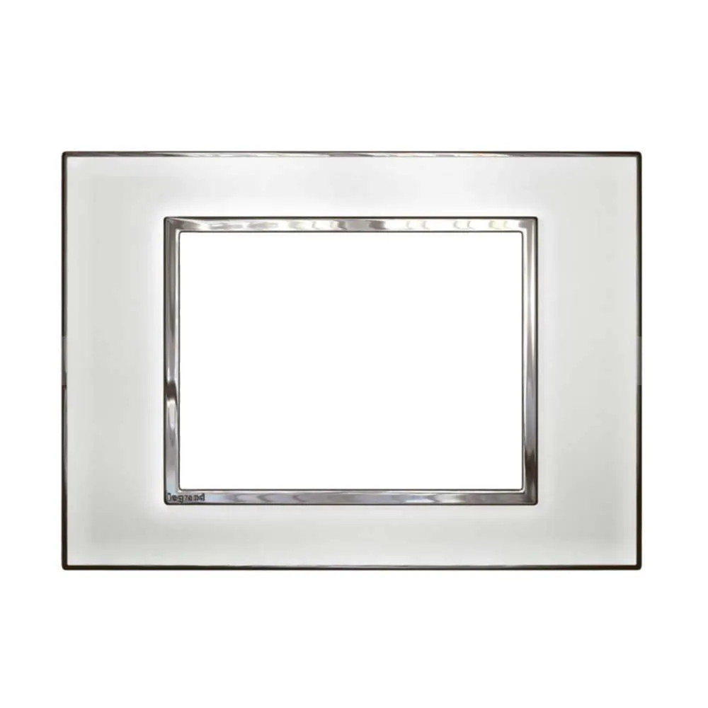 PLACA 1 POSTO 4X2 QUADRADOS MIRROR WHITE ARTEOR - PIAL