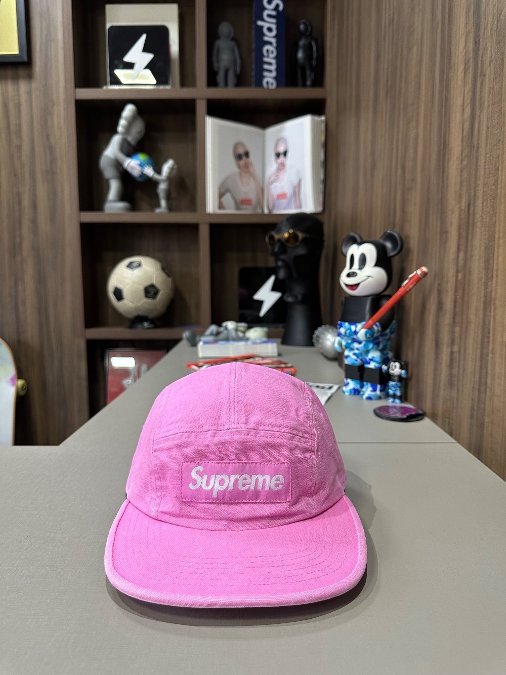 Boné Supreme Canvas Camp Cap Pink SS26-W11 — Único, Novo