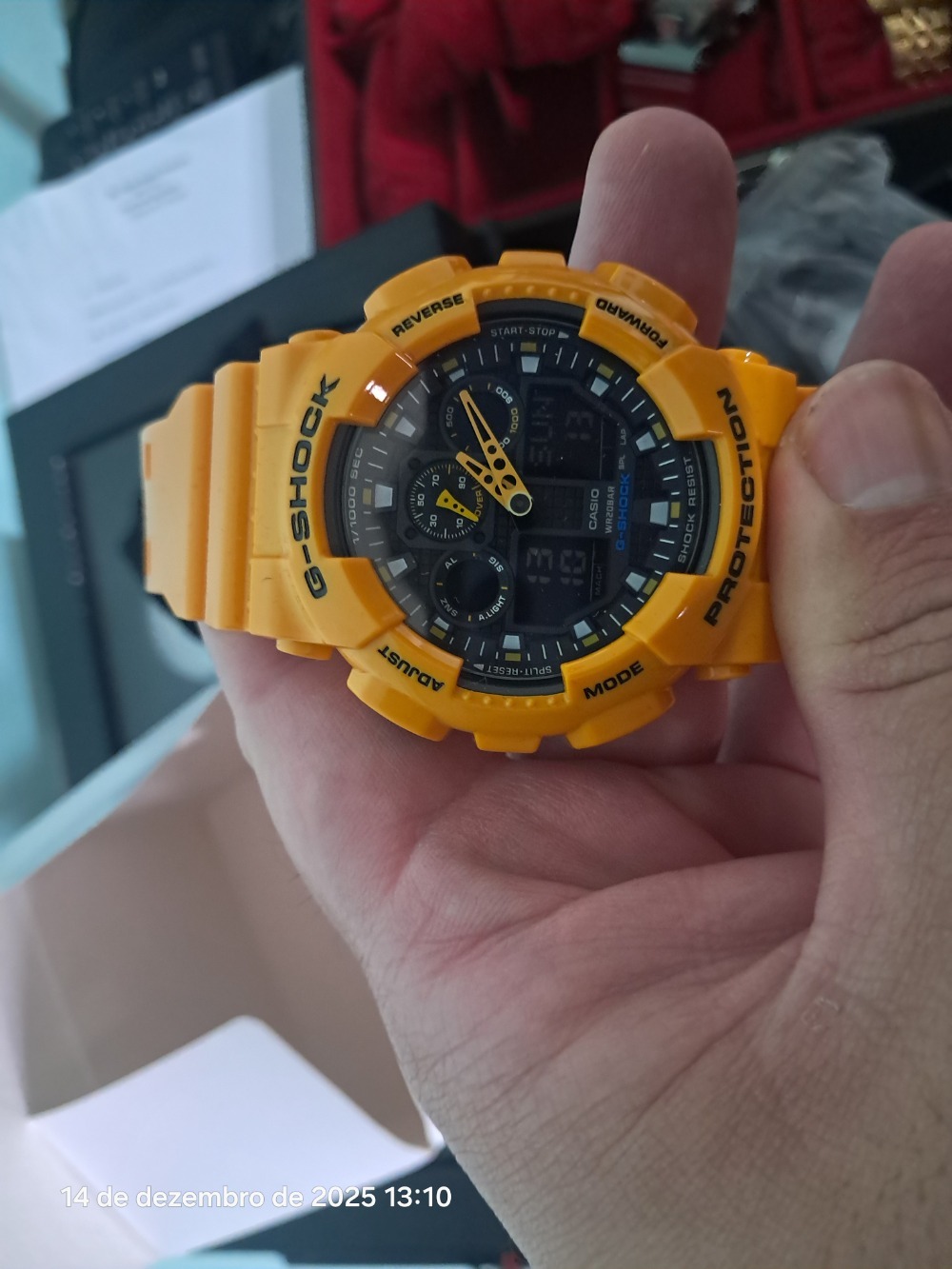 Relógio Casio G-Shock Yellow GA-100A-9ADR — Único, Novo