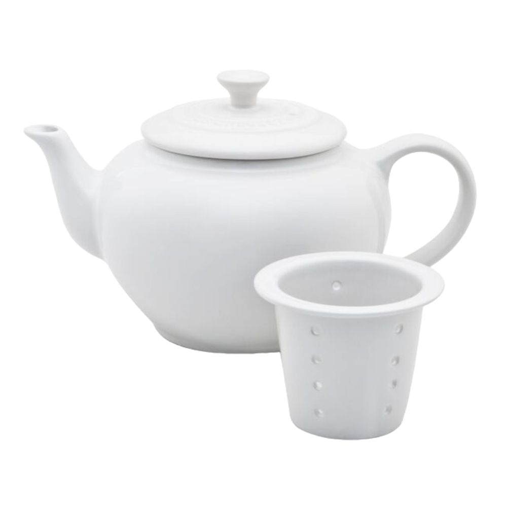 BULE PARA CHÁ LE CREUSET COM INFUSOR 600ML EM CERÂMICA BRANCO 80705060100003