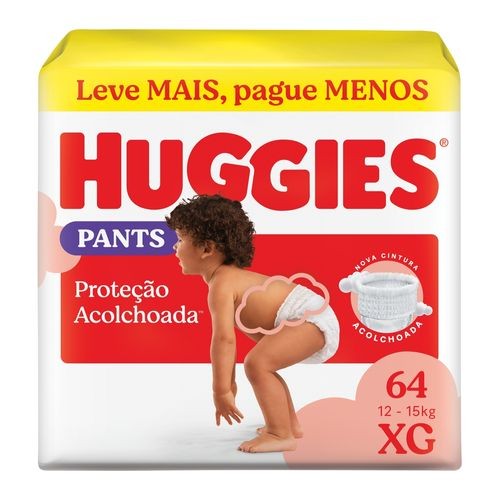 Huggies Fralda Pants Proteção Acolchoada XG - 64 Un