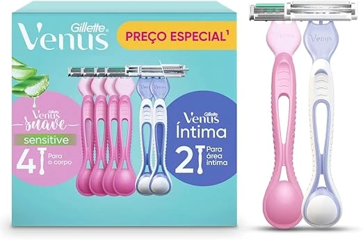 Aparelhos De Depilação Gillette Venus, Kit Com 4 E 2 Unidades