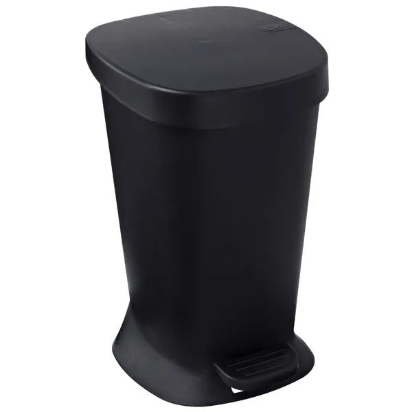 LIXEIRA COM PEDAL SQUARE 5L PRETO BRINOX