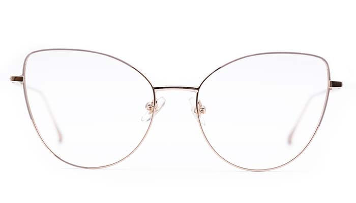 Armação de Óculos de Grau Ono ON6001 Feminina Gateado Metal Dourado Com Rosa Bebê 55