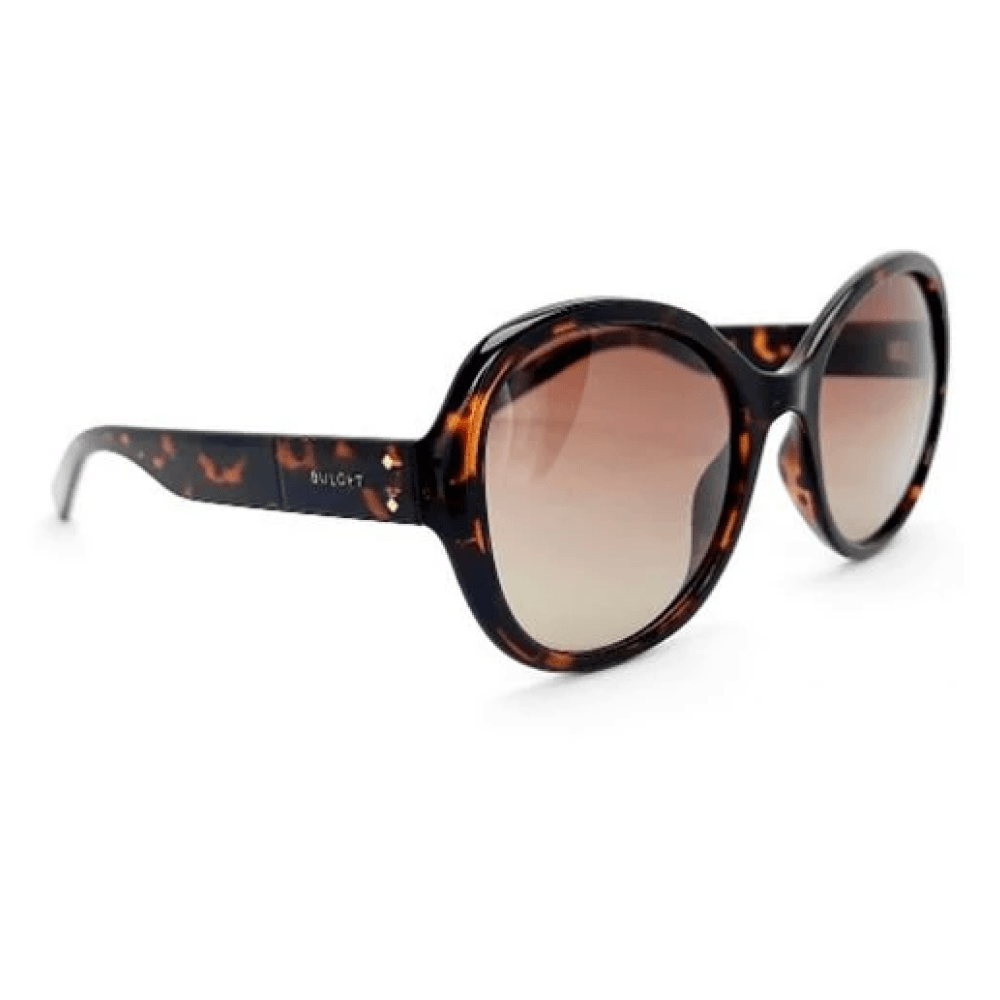 Óculos de Sol Bulget BG8106 Feminino Redondo Acetato Marrom
