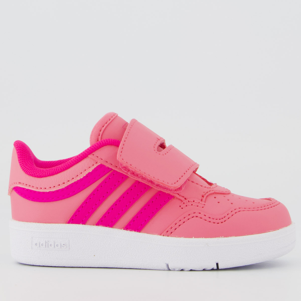 Tênis Adidas Hoops 4.0 Infantil Rosa e Branco
