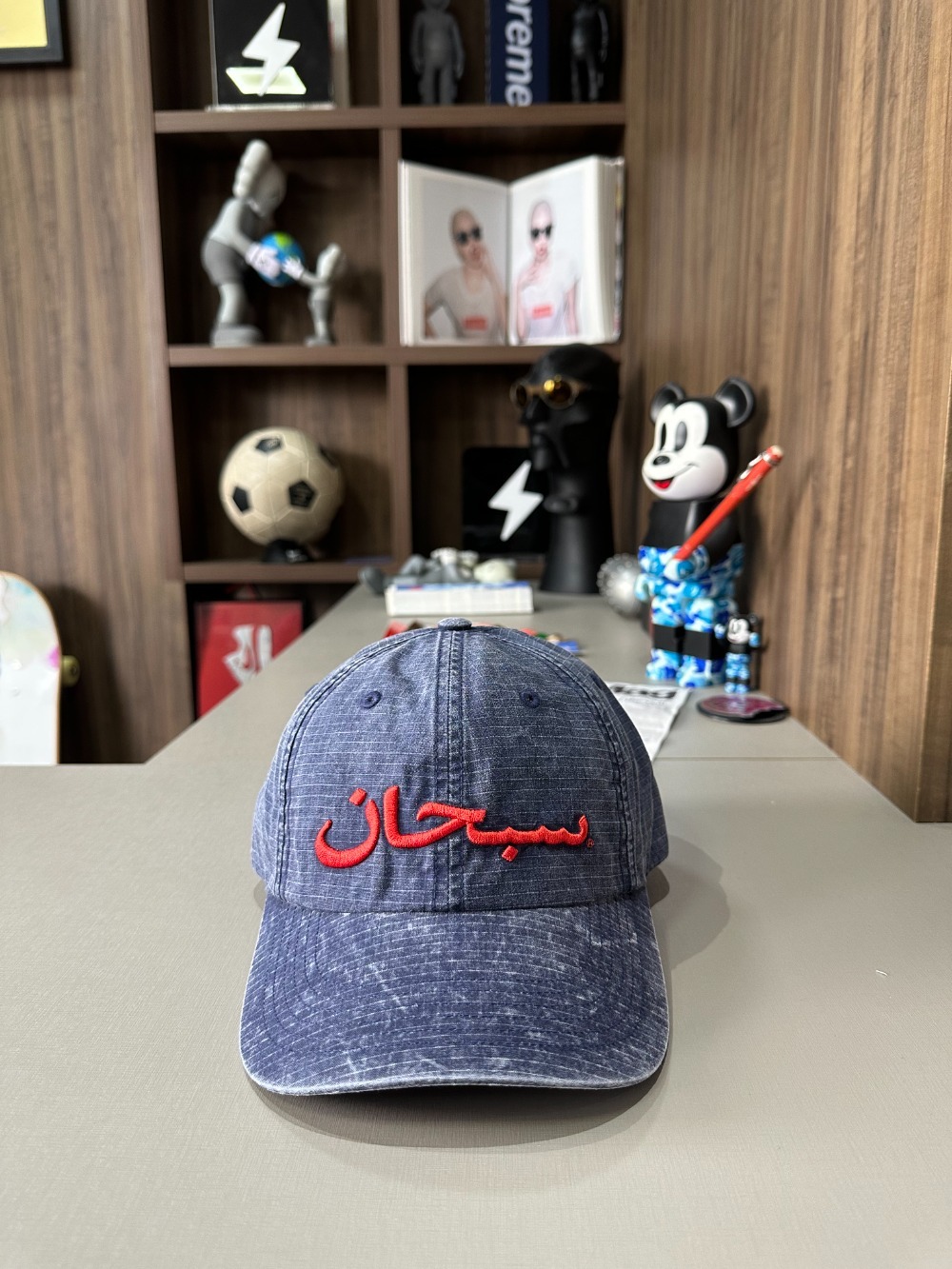Boné Supreme Arabic Logo Ripstop 6-Panel Navy SS26-W12 — Único, Novo