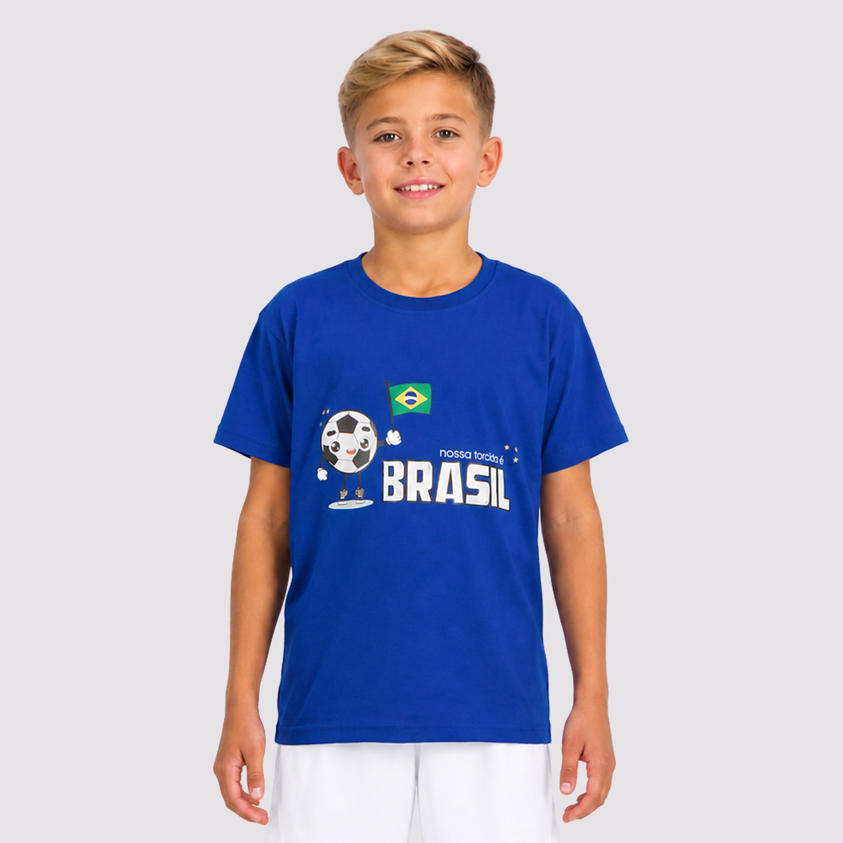 Camisa Torcida Brasil Infantil Azul