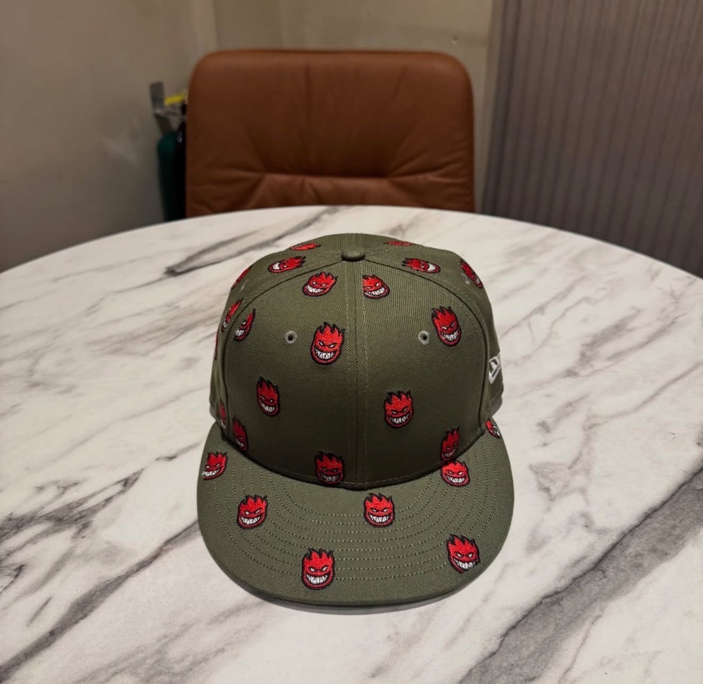 Spitfire x New Era x Supreme Boné Olive SS26-W17 — 7-3/4, Novo