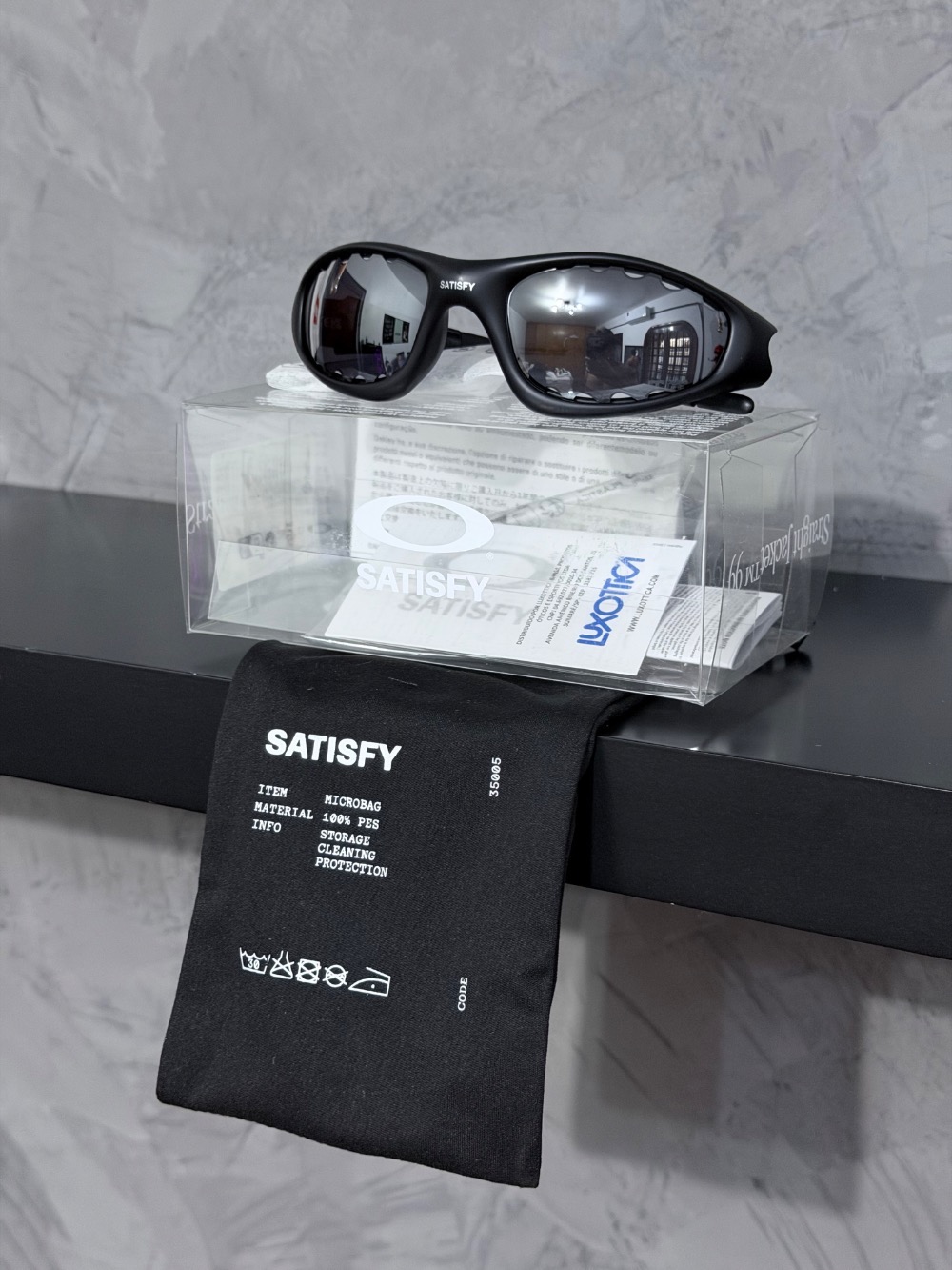 Satisfy x Oakley Óculos Straight Jacket 99 Grey — Único, Novo