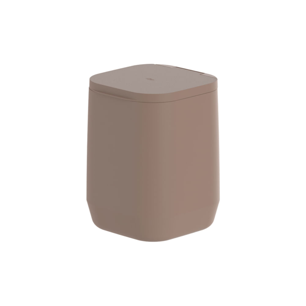Lixeira Aura Para Parede Marrom Amêndoa 6L - Ou