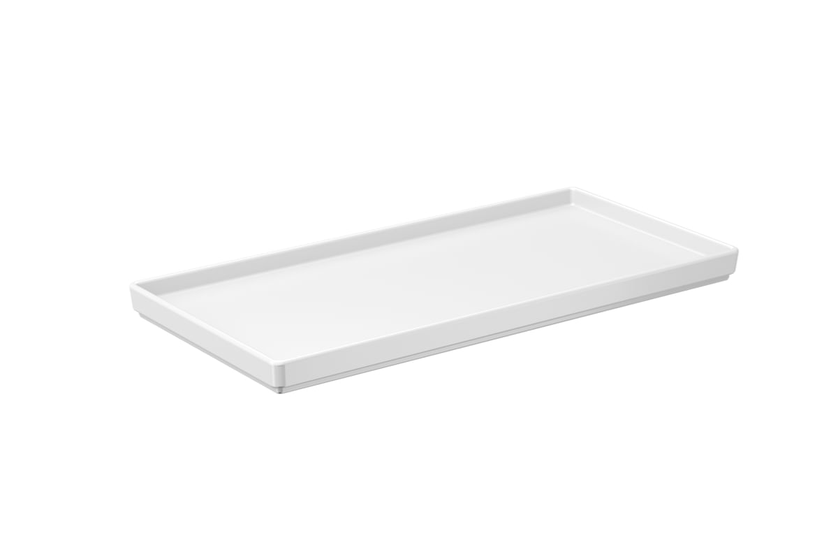 Prato Retangular 27x13x1,5cm Branco Uno Coza 27 x 13 x 1,5 cm Branco