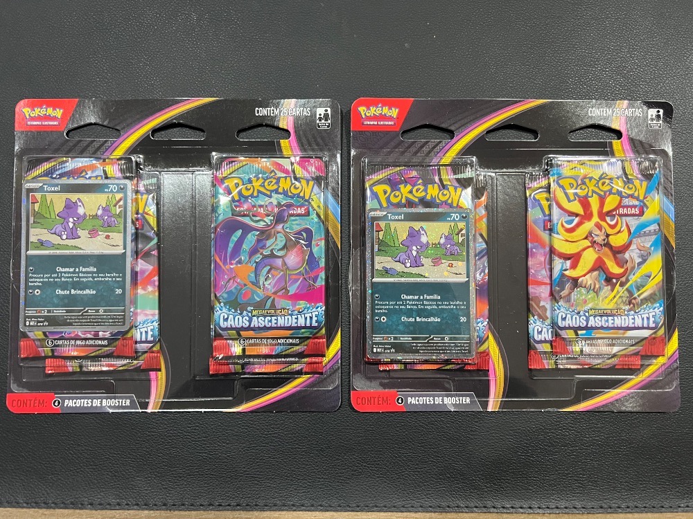 Blister Quádruplo ME04 Caos Ascendente (Toxel) Pokémon TCG PT-BR — Único, Novo