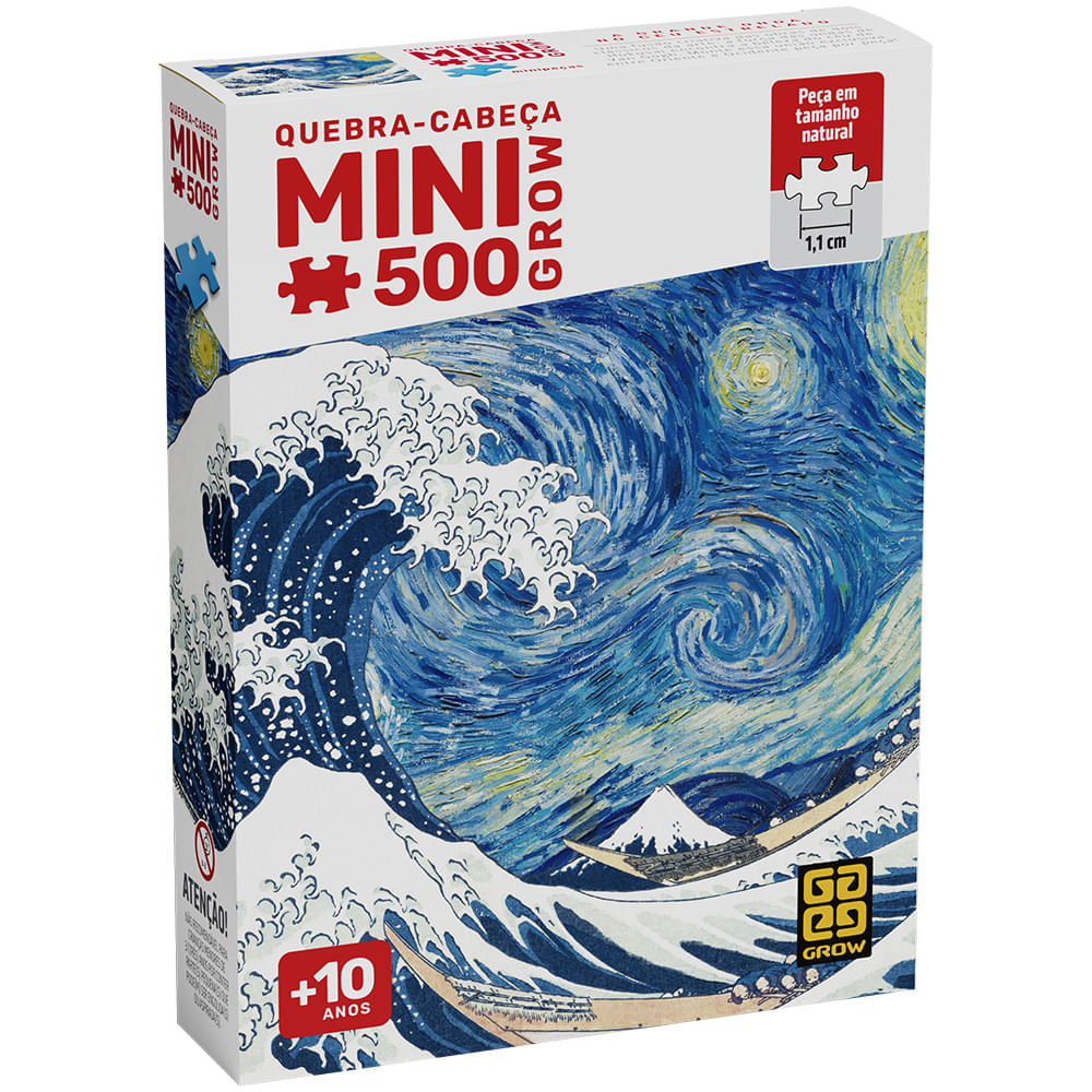 Mini Quebra-Cabeça 500 peças A Grande Onda no Céu Estrelado
