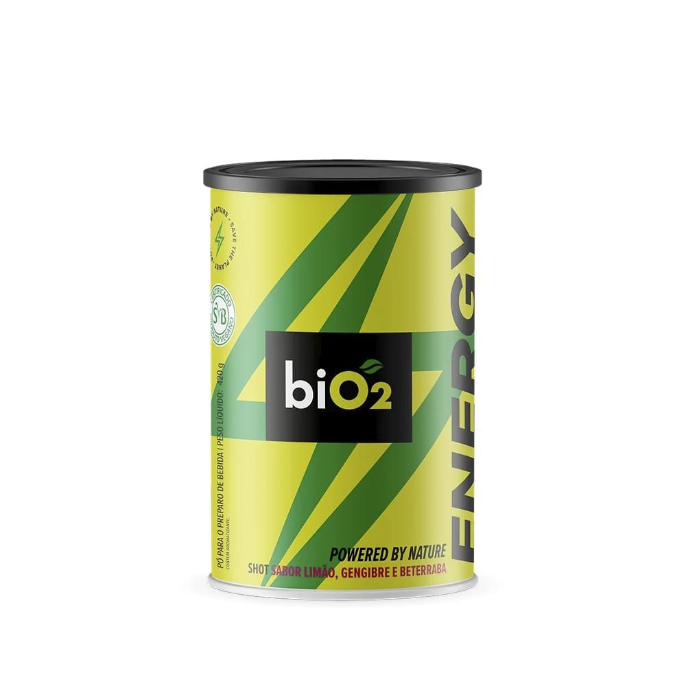 Pré Treino biO2 Energy Shot Limão, Gengibre e Beterraba 420g