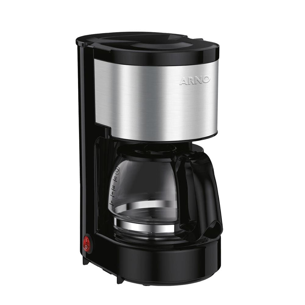 Cafeteira Elétrica Arno Perfectta Inox CFPI 12 Xícaras - Preta Inox,Preto / 110
