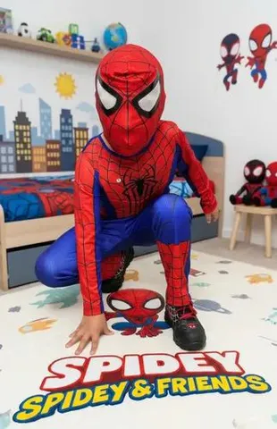 Fantasia Homem-Aranha com Máscara e Enchimento