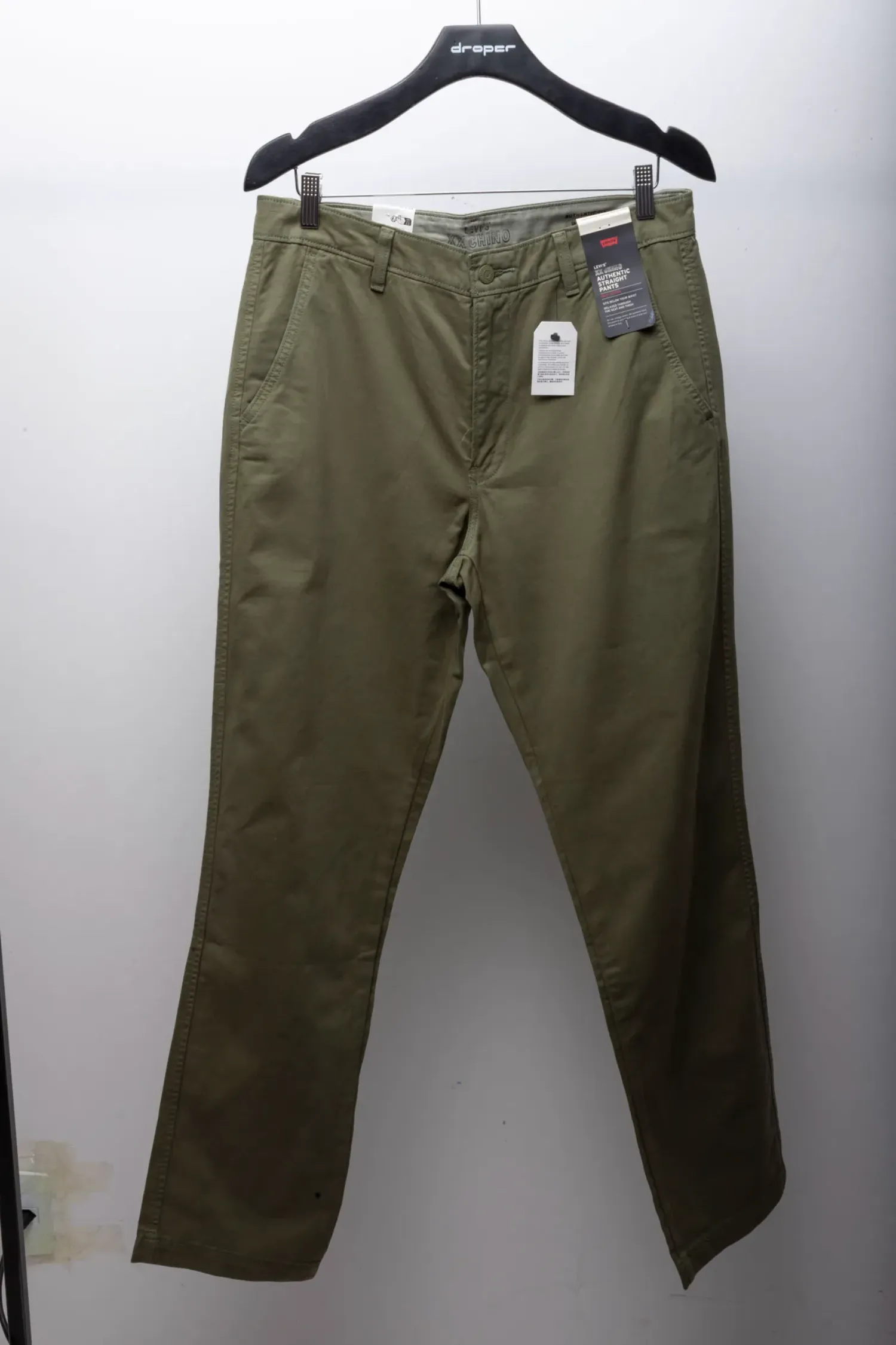 Calça Levi's XX Chino Authentic Relaxed Green — 40 / 42 / 44 / 46, Novo