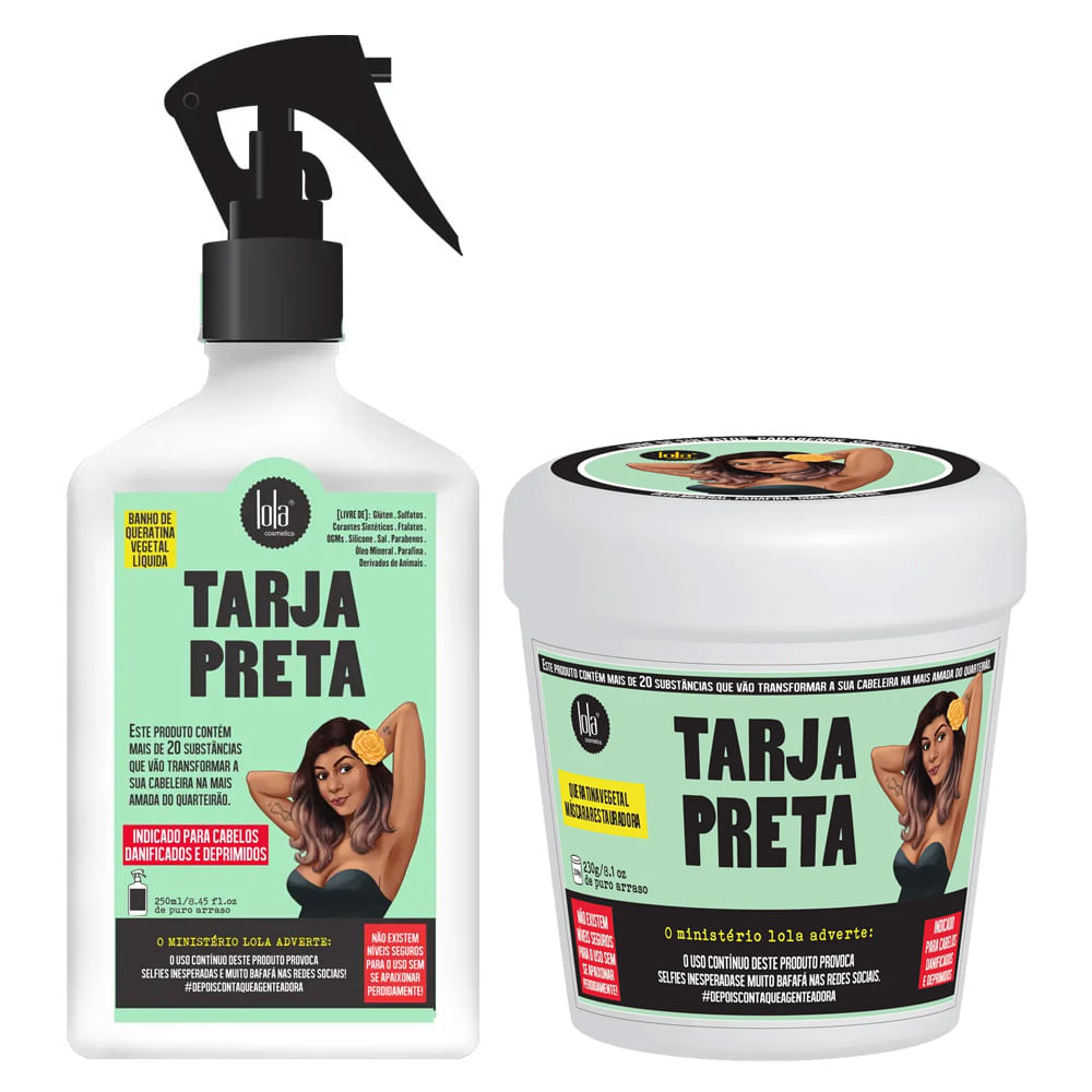 Kit Tarja Preta Lola Cosmetics - Máscara + Queratina Líquida — Kit
