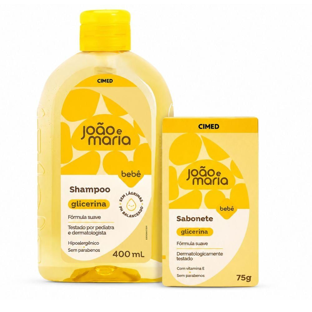 Kit Cimed João e Maria Baby: Shampoo 400ml e Sabonete Em Barra 75g