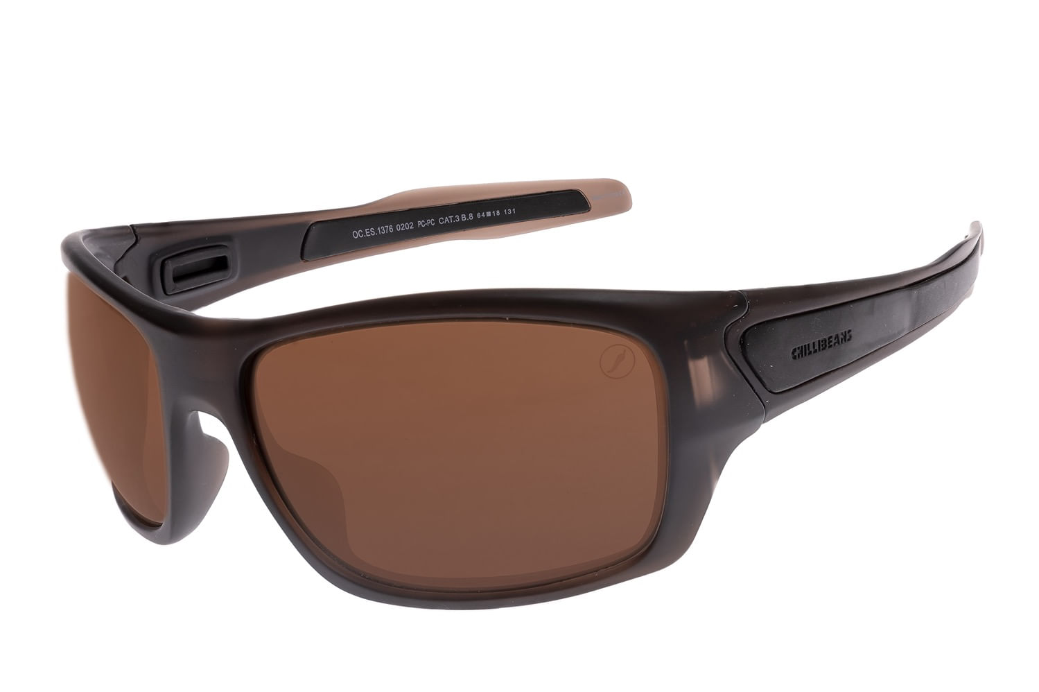 Óculos De Sol Masculino Chilli Beans Esportivo Marrom OC.ES.1376.0202