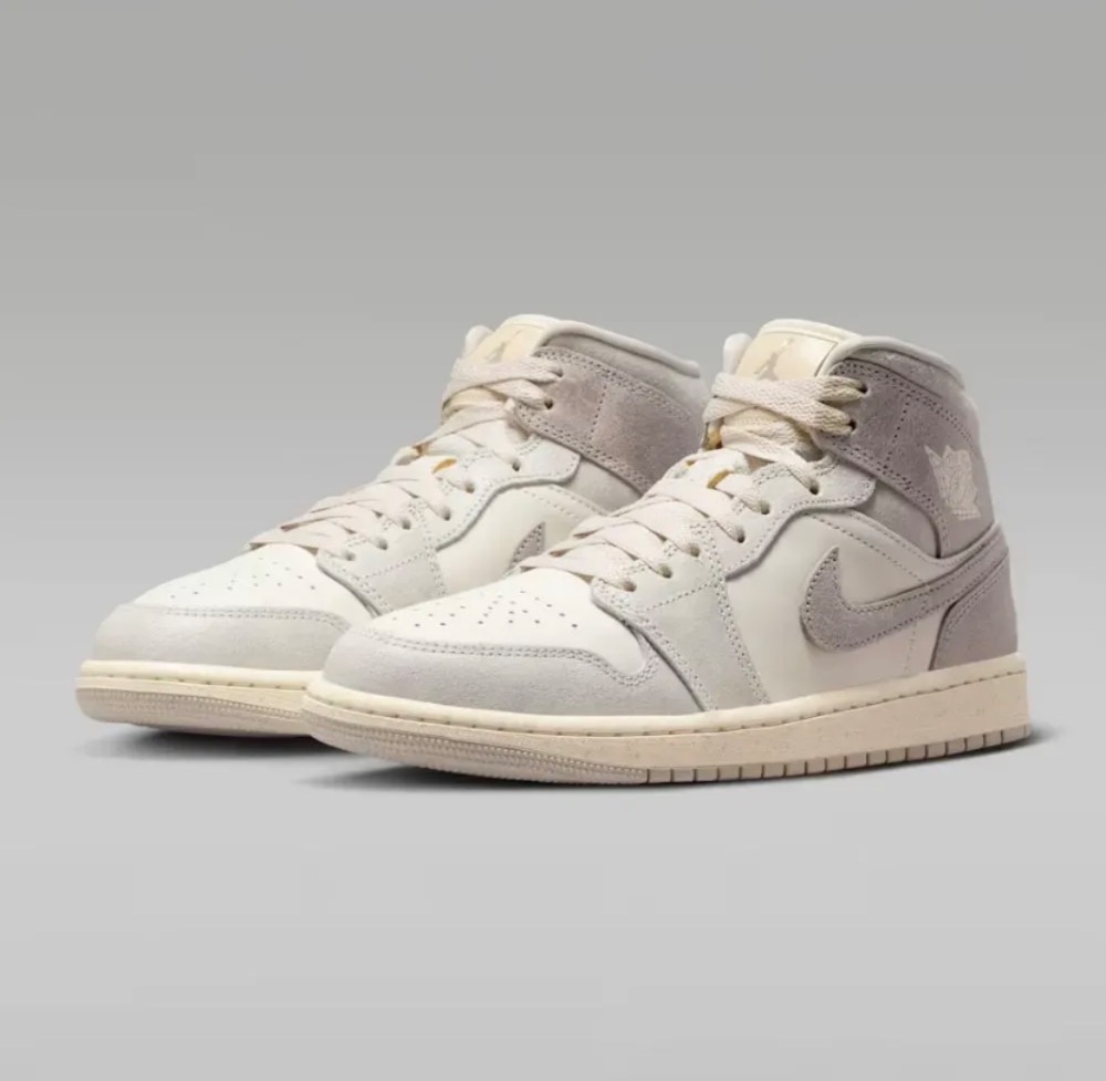 Air Jordan 1 Mid SE Grey — 35, Novo