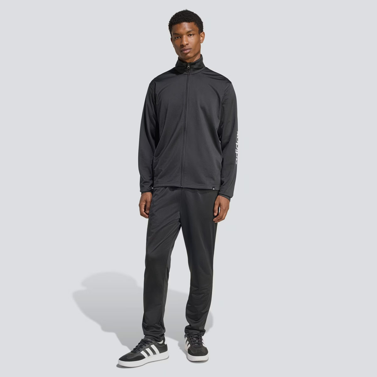 Agasalho Adidas Essentials Cinza Escuro