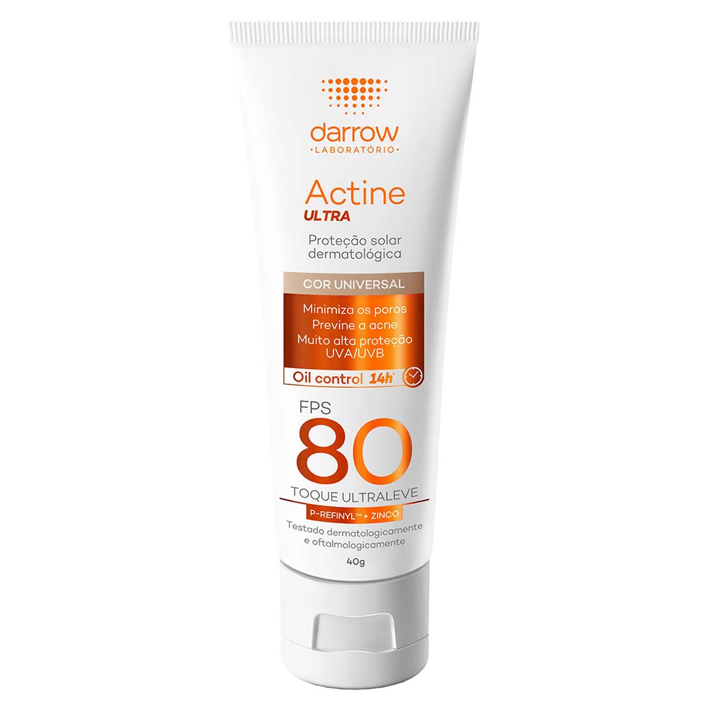 Protetor Solar com Cor Darrow Actine Solar FPS 80 — 40g