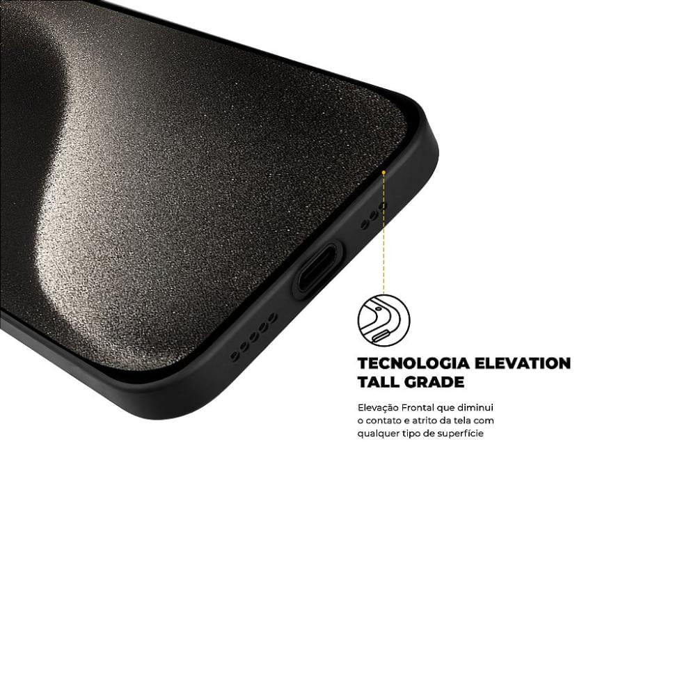 Foto 4 de Capa para iPhone 15 Pro Max - Silicon Premium Preta - Gshield