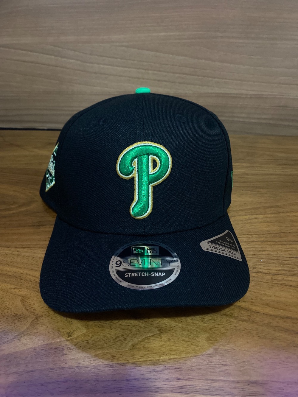 Boné New Era 9Forty Philadelphia Phillies St Patricks Day Black — Único, Novo