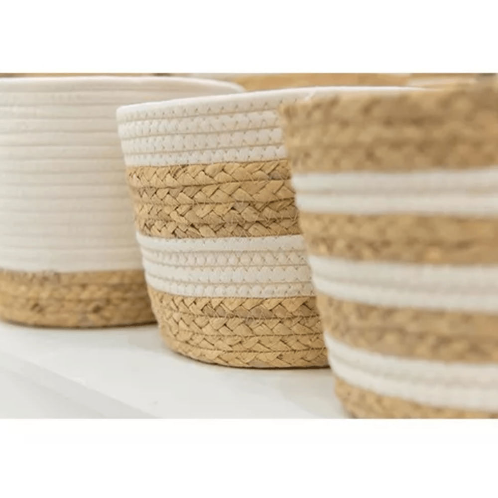 Foto 2 de Cesto Nature Stripes Redondo 24X24x19cm - Yoi