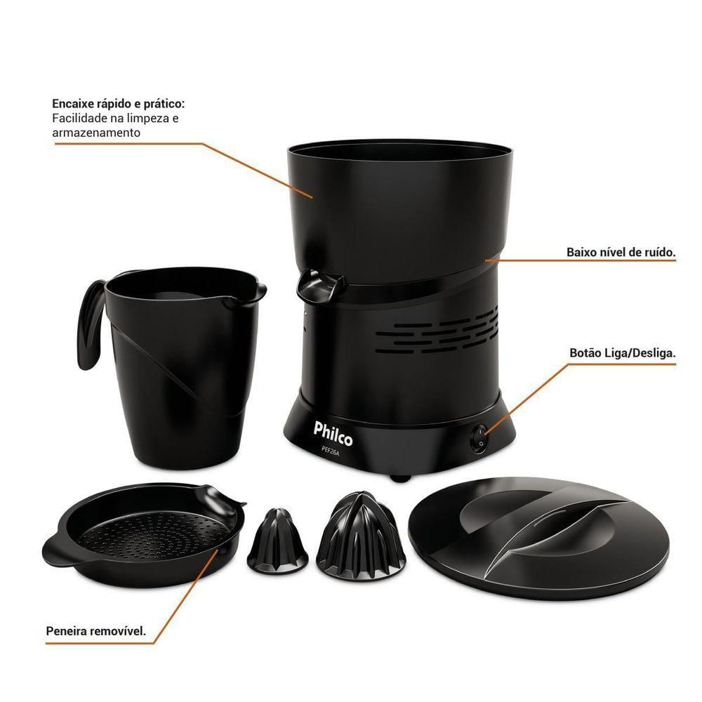 Foto 5 de Espremedor De Frutas Philco 1,3L 260W PEF26A Bivolt