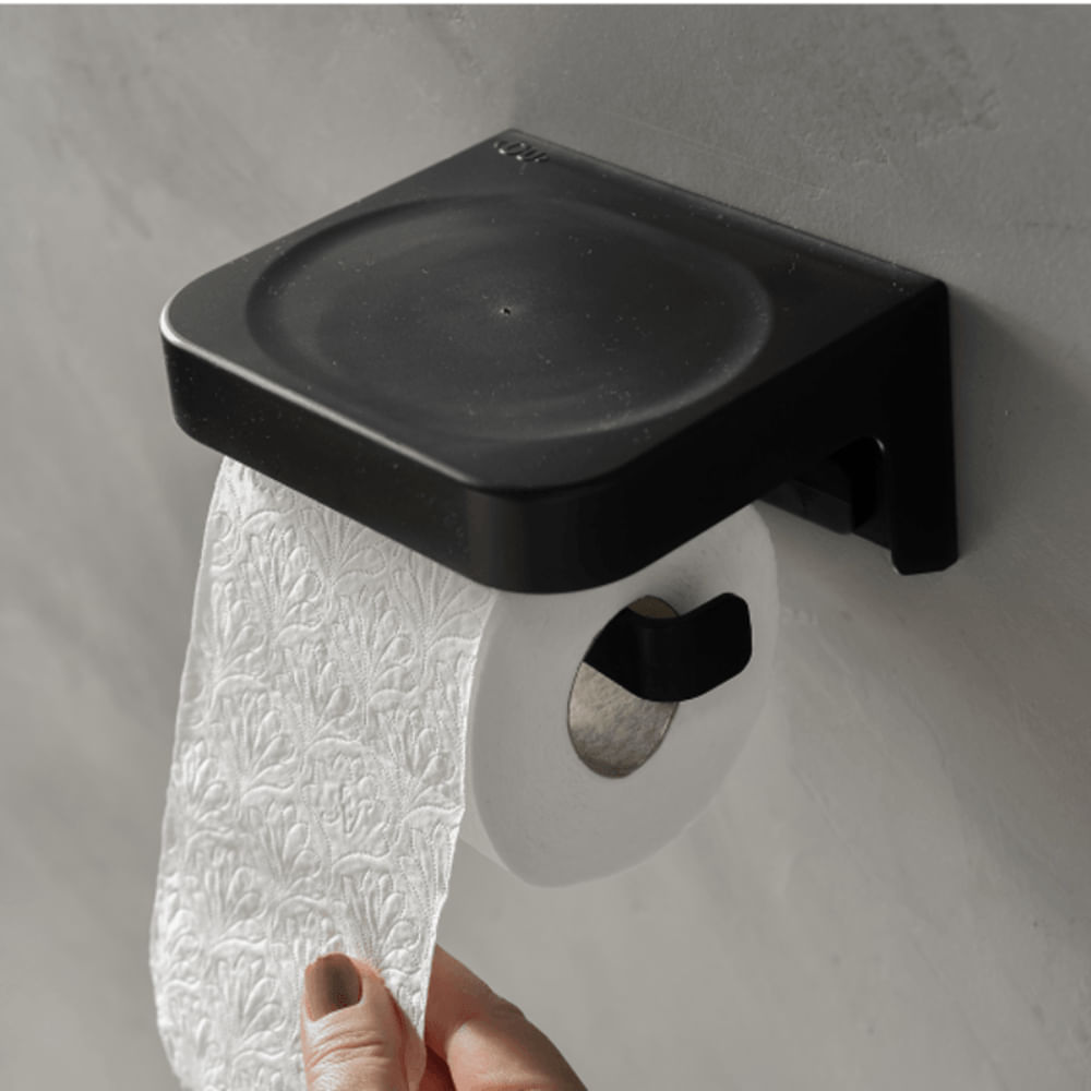 Foto 3 de Porta Papel Higiênico Eleve Preto - Ou