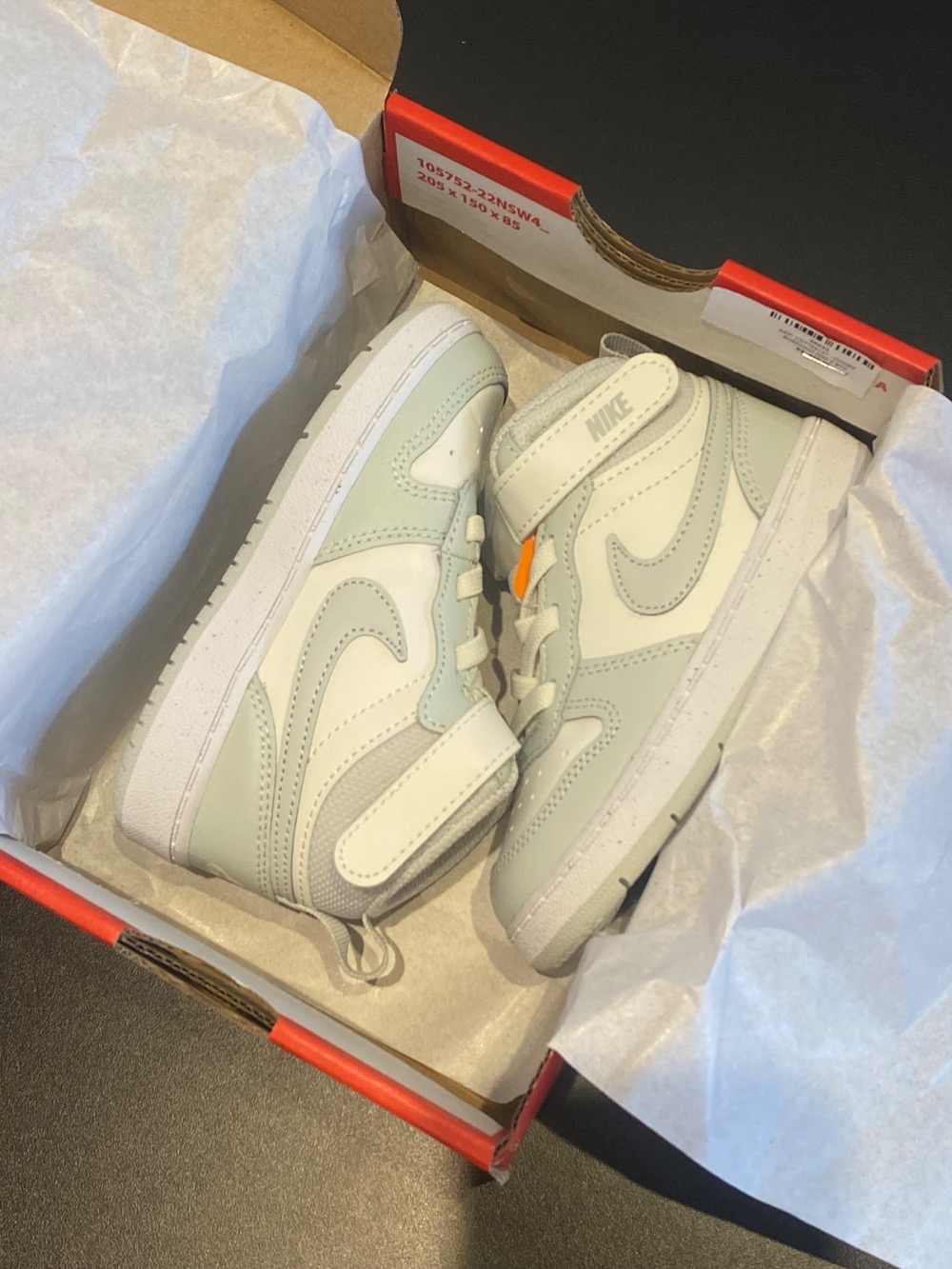 Nike Court Borough Mid 2 Sail White Light Silver TD — 21 / 22 / 24 / 25, Novo