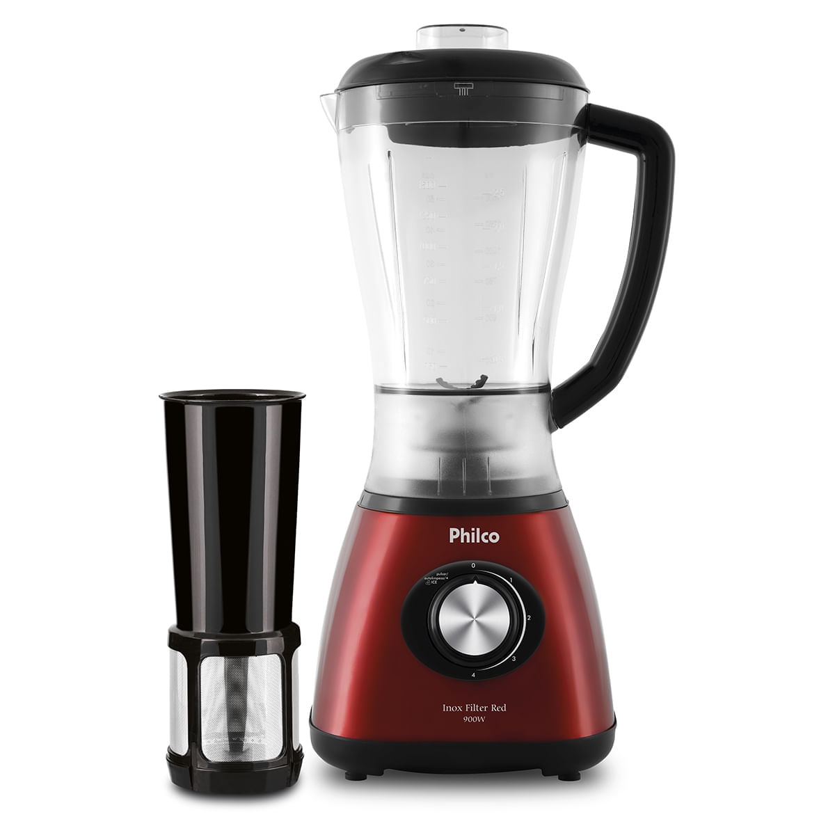 Liquidificador Philco Inox Filter Red 900W 220