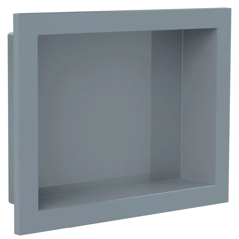 Nicho de Banheiro para Embutir Cinza Urbano 30x40cm Arquitech
