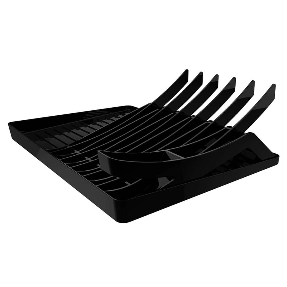 Escorredor de Louças Preto Pratos Talheres Smart S Crippa Pia Retangular Cozinha