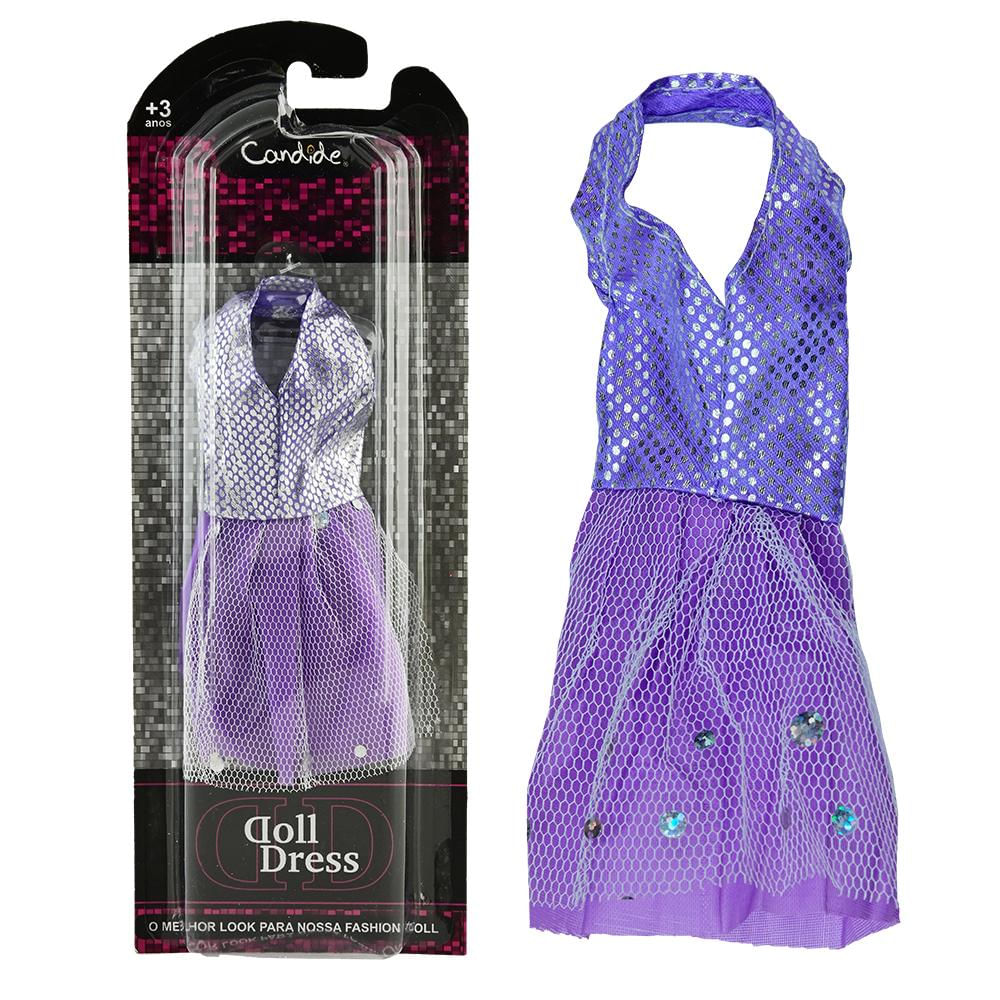 Vestido Para Boneca - Basic Doll Dress - Roxo