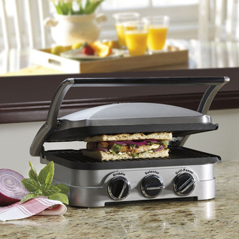 Foto 5 de Grill Panini em Aço Escovado GR-4NBR 127V Cuisinart