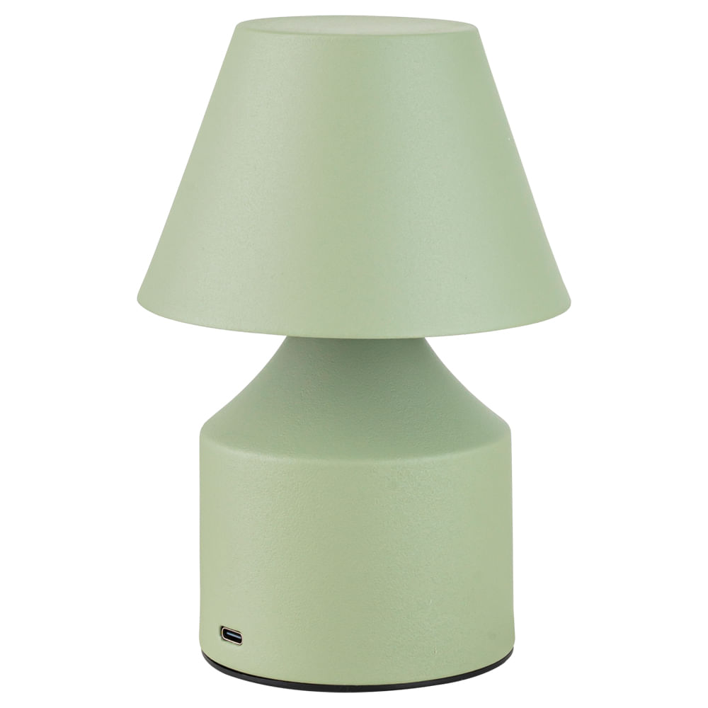 Abajur Bloom Verde 3 Em 1 Recarregável Nitrolux