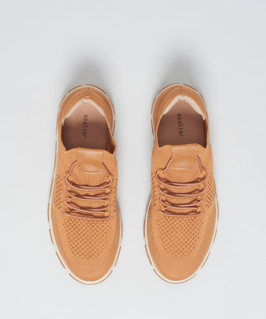 Foto 4 de Tenis Knit Frances - Caramelo — 33 - caramelo