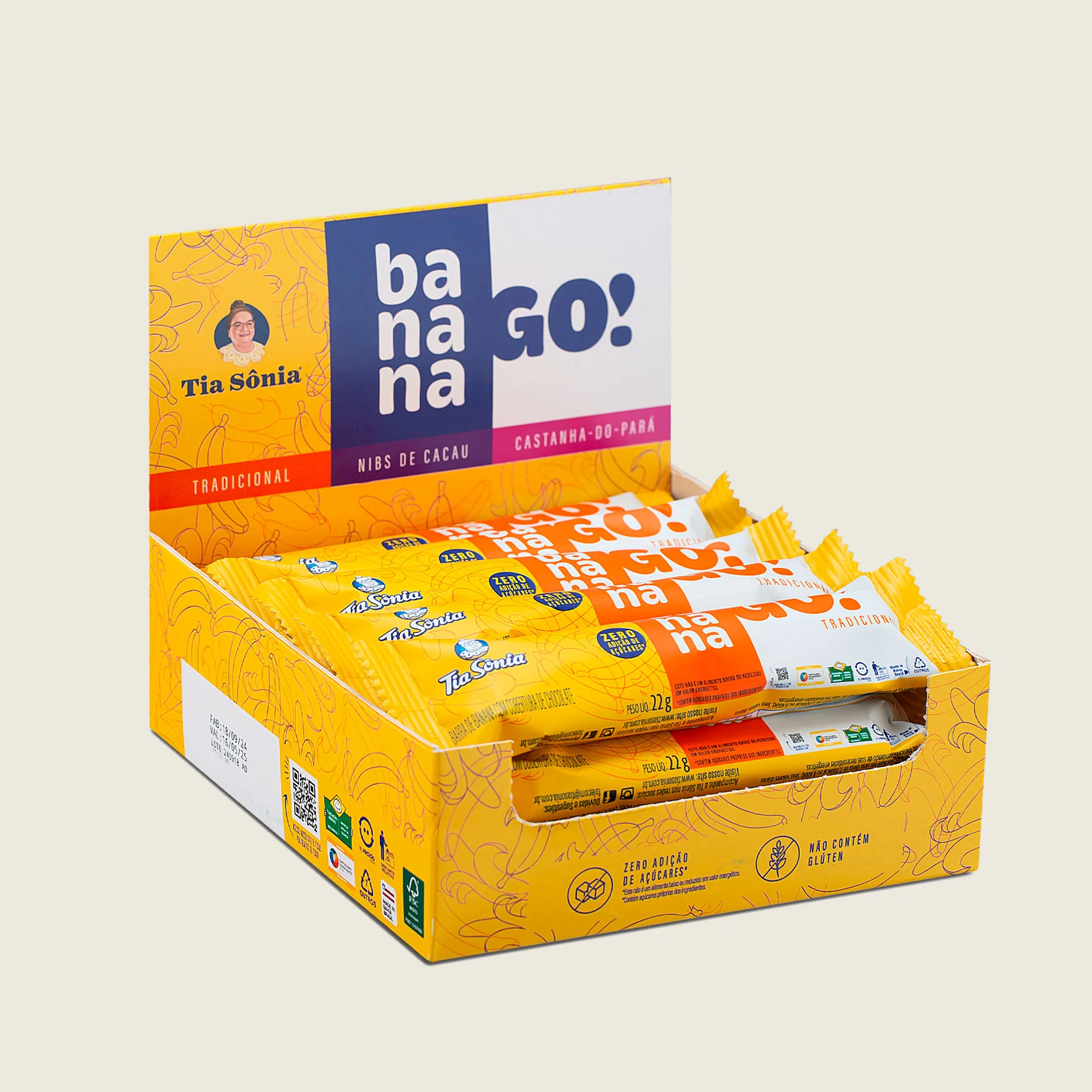 Barra Banana Go Tradicional 22g (15 Unidades)