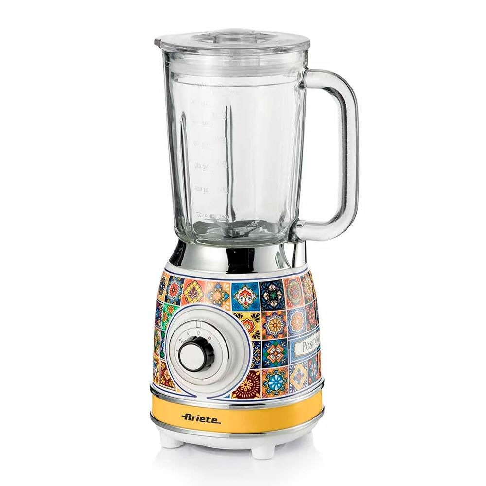 Liquidificador Ariete Positano 1000W 1,5L com copo de vidro 220V, design retrô italiano luxo