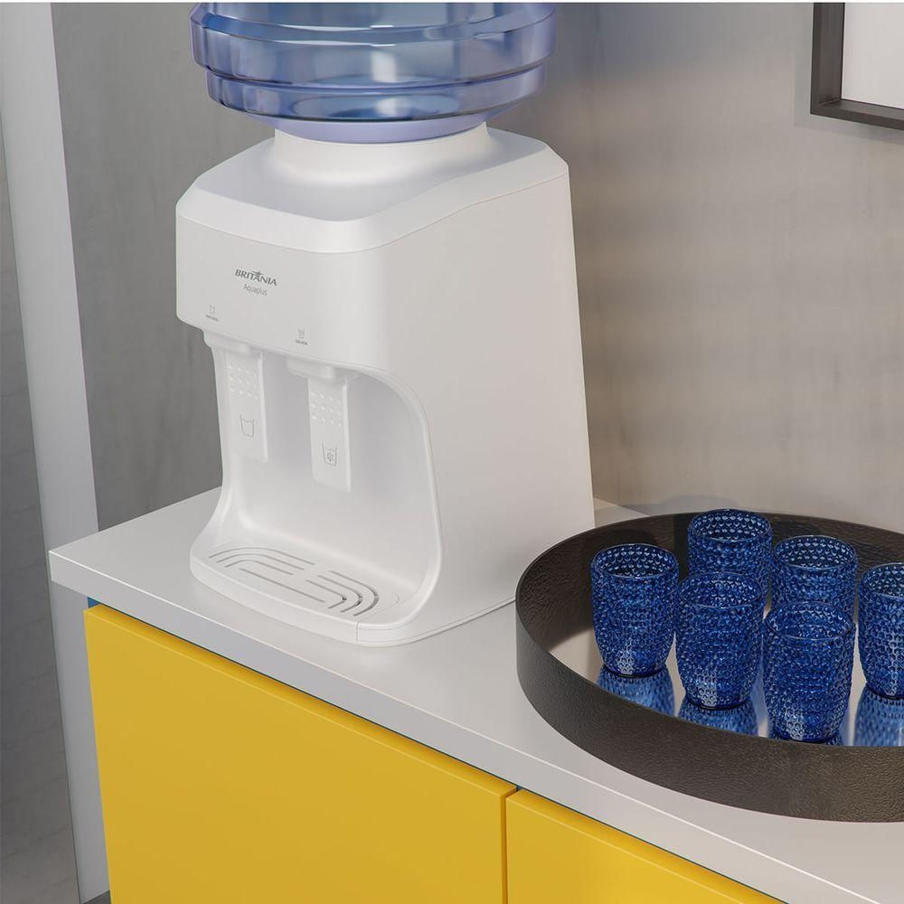 Foto 2 de Bebedouro Britânia BBE13B Eletrônico Natural e Gelada para Galão 10L e 20L Branco Bivolt