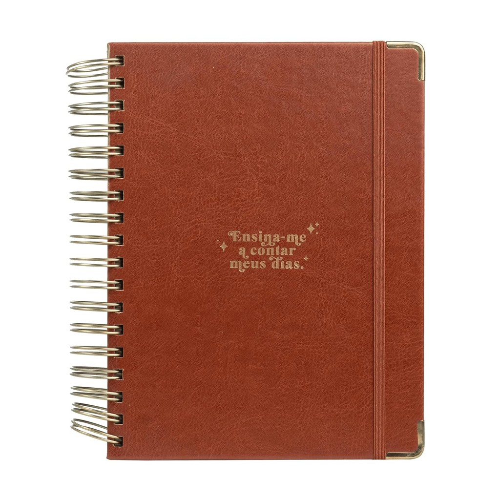 Planner Meu plano perfeito | Capa couro | Clássica Marrom