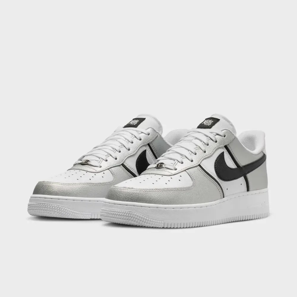 Nike Air Force 1 Low '07 LV8 Metallic Silver White Black — 41, Novo