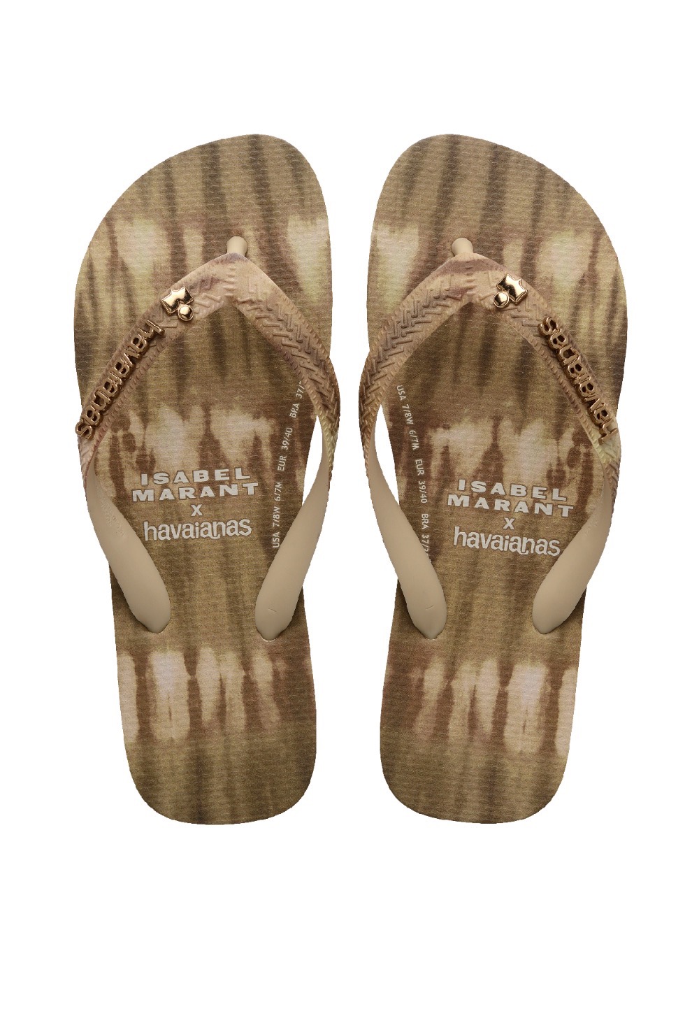 Isabel Marant x Havaianas Chinelo Top Ikat Sand Grey — 39, Novo